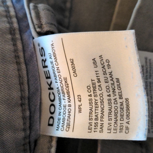 Dockers Pants Mens Dockers Wpl 423 Gray Slim Tapered Fit W36 L32